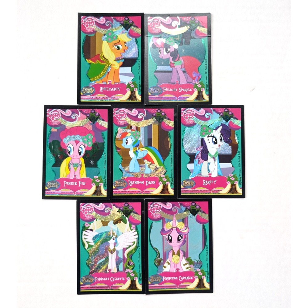 My Little Pony Royal Wedding Card Puzzle Lot Foil 7/9 MP HP